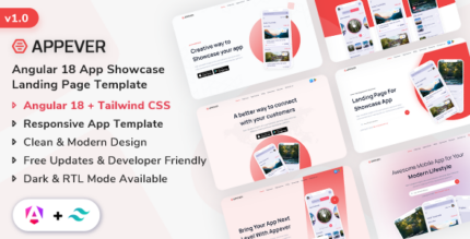 Appever - Angular 18 App Landing Template