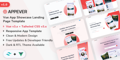 Appever - Vue App Landing Template