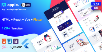 Appie app landing page HTML Template