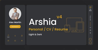 Arshia - Personal, portfolio, vCard and resume template