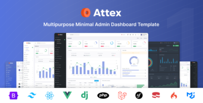 Attex - Multipurpose TailwindCSS, Bootstrap & MUI Admin Dashboard Template