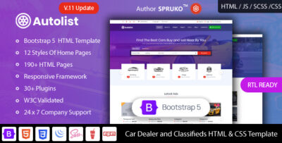 Autolist - Car Dealer and Classifieds HTML Template