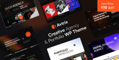 Avtrix - Creative Agency & Portfolio WordPress Theme