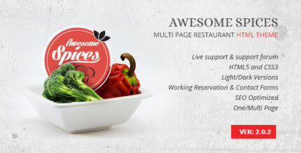 Awesome Spice - Restaurant Cafe HTML Template