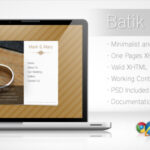 Batik - Minimalist Wedding Card