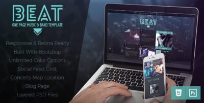 Beat - One-Page HTML5 Music & Band Template