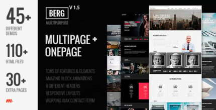 Berg - Multipurpose One Page & Multi Page Template