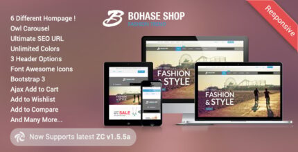 Bohase - Responsive and Multipurpose Zen cart Theme