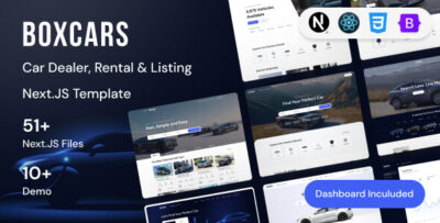 Boxcar- Car Dealer, Rental & Listing React NextJs Template