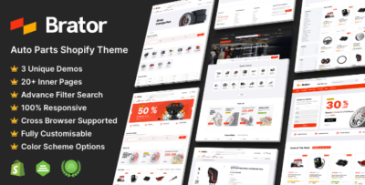 Brator - Auto Parts Shopify Theme