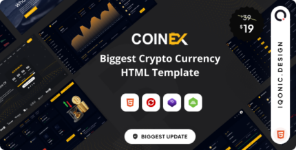 COINEX - Crypto Currency Admin Dashboard Template