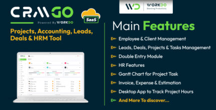 CRMGo SaaS - Projects, Accounting, Leads, Deals & HRM Tool