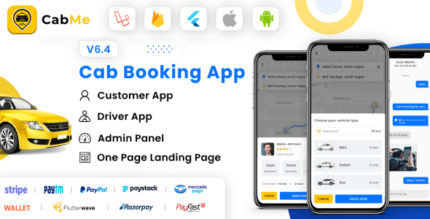 CabME - Flutter Complete Taxi app Taxi Booking Solutionc