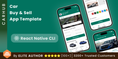 Car Buy & Sell App Template in React Native CLI CarHub