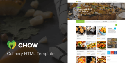 Chow - Recipes & Food Blog HTML Template