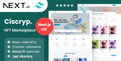 Ciscryp - NFT Marketplace NextJs React Template