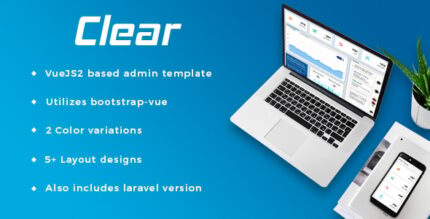 Clear - VueJS + Laravel Admin Template