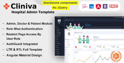 Cliniva Hospital - Angular 18+ Medical Admin Dashboard Template For Doctors & Clinics