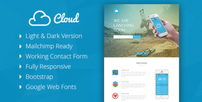 Cloud - Mobile App Coming Soon Responsive Template