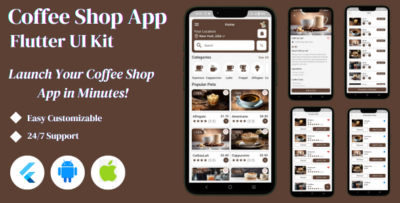 Coffee Shop eCommerce App - Flutter Mobile App Template Android & iOS