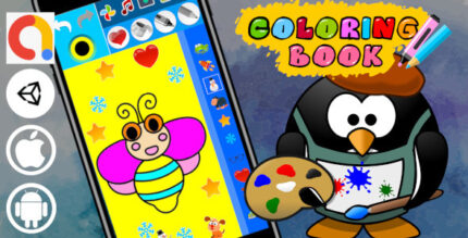 Coloring Book Portrait Unity Paint Kids Educational Game Android and iOS with Admob ad