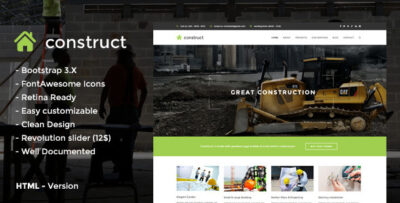 Construct - HTML5 Construction & Business Template