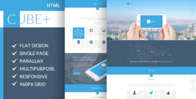 Cube+ One Page Parallax HTML Template