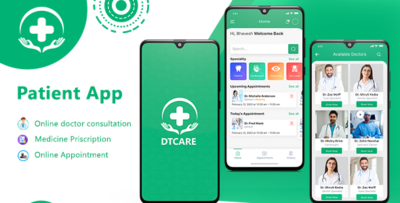 DTCare - Doctor Patient Appointment Booking Flutter Full Application Admin Panel Patient App