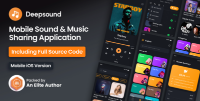 DeepSound IOS- Mobile Sound & Music Sharing Platform Mobile IOS Application