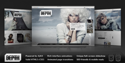 Depth HTML - Full-Screen AJAX Portfolio