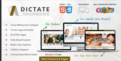 Dictate - Spa and Beauty Salon Website Template