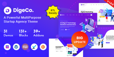 Digeco - Startup Agency WordPress Theme v2.2.0