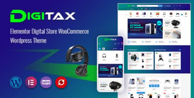 Digitax - Elementor Digital Store WooCommerce WordPress Theme