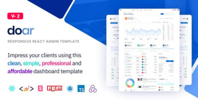 Doar - React Admin Template with Dashboard UI KIT