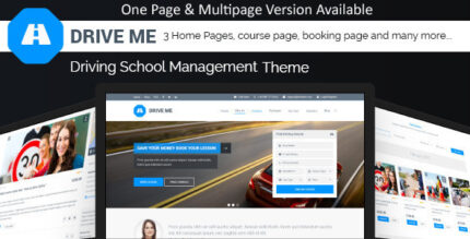 Driveme - Driving Class School HTML Template With RTL