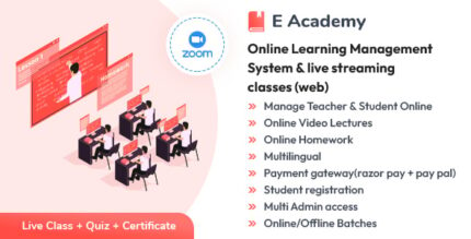 E- Academy - Online Learning Management System & live streaming classes (web)