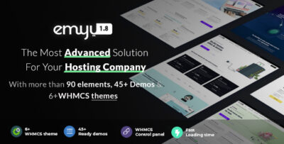 EMYUI - Multipurpose Web Hosting with WHMCS Template v1.8.4