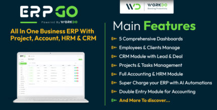 ERPGo - All In One Business ERP With Project, Account, HRM, CRM & POS