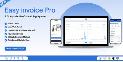 Easy Invoice Pro - SaaS invoicing system (ionic 6 & Laravel) Web and Mobile App (Android & ios)