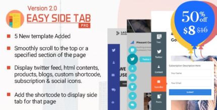 Easy Side Tab Pro - Responsive Floating Tab