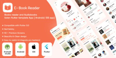 Ebooks reader and Audiobooks listen App template