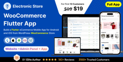 Electronic Store App - E-commerce Store app in Flutter 3.x (Android, iOS) with WooCommerce Full App