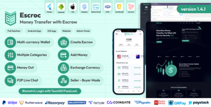 Escroc - Money Transfer with Escrow Full Solution