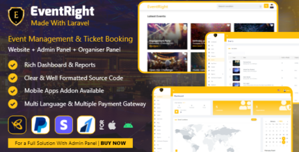 EventRight - Ticket Sales and Event Booking & Management System - (saas)