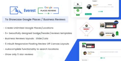 Everest Google Places Reviews - WordPress Plugin To Showcase Google Places