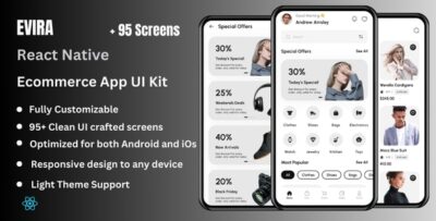Evira - Ecommerce React Native CLI App Ui Kit