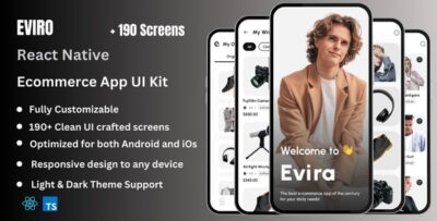 Eviro - Ecommerce React Native CLI App Ui Kit