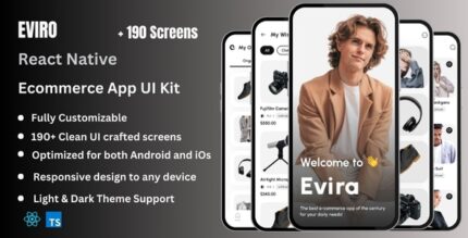 Eviro - Ecommerce React Native CLI App Ui Kit