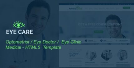 EyeCare - Optometrist, Eye Doctor, Laser Vision, Ophthalmologist, Medical HTML5 Template