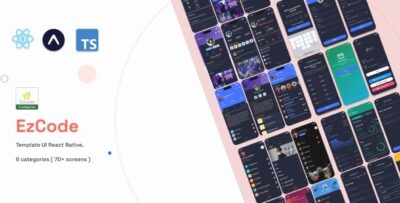 Ezcode - ( 70+ Screens - 6 Categories ) - React Native Template